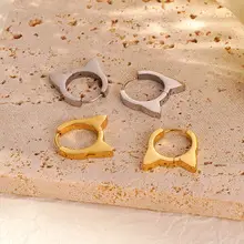 Twisted Stainless Steel C-Shape Earrings Set — feature 10