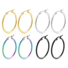 Twisted Stainless Steel C-Shape Earrings Set — feature 21