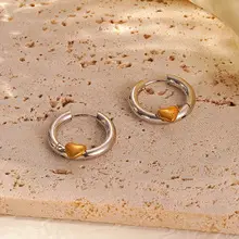 Twisted Stainless Steel C-Shape Earrings Set — feature 3