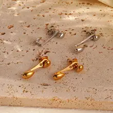 Twisted Stainless Steel C-Shape Earrings Set — feature 5