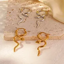 Twisted Stainless Steel C-Shape Earrings Set — feature 9