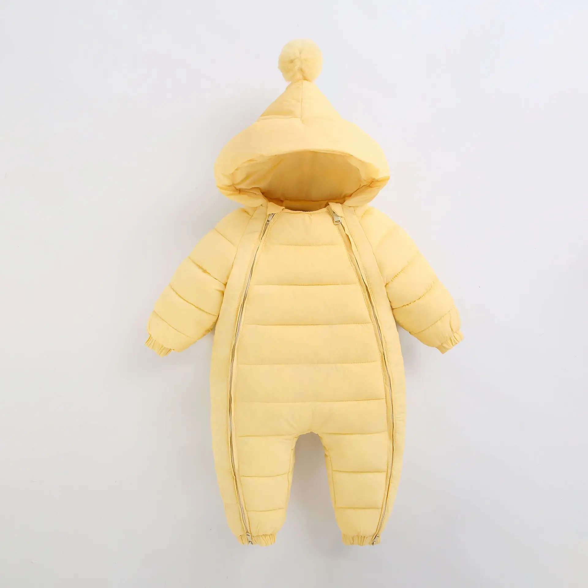 Baby Hooded Puffer Suit Black Winter Toddler - Image 4