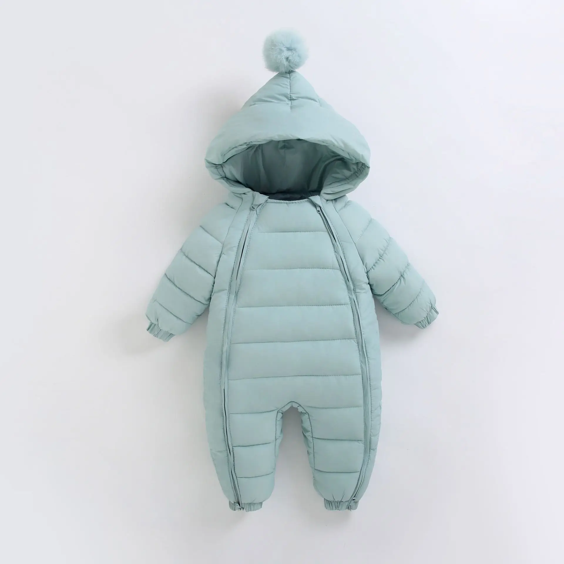 Baby Hooded Puffer Suit Black Winter Toddler - Image 2