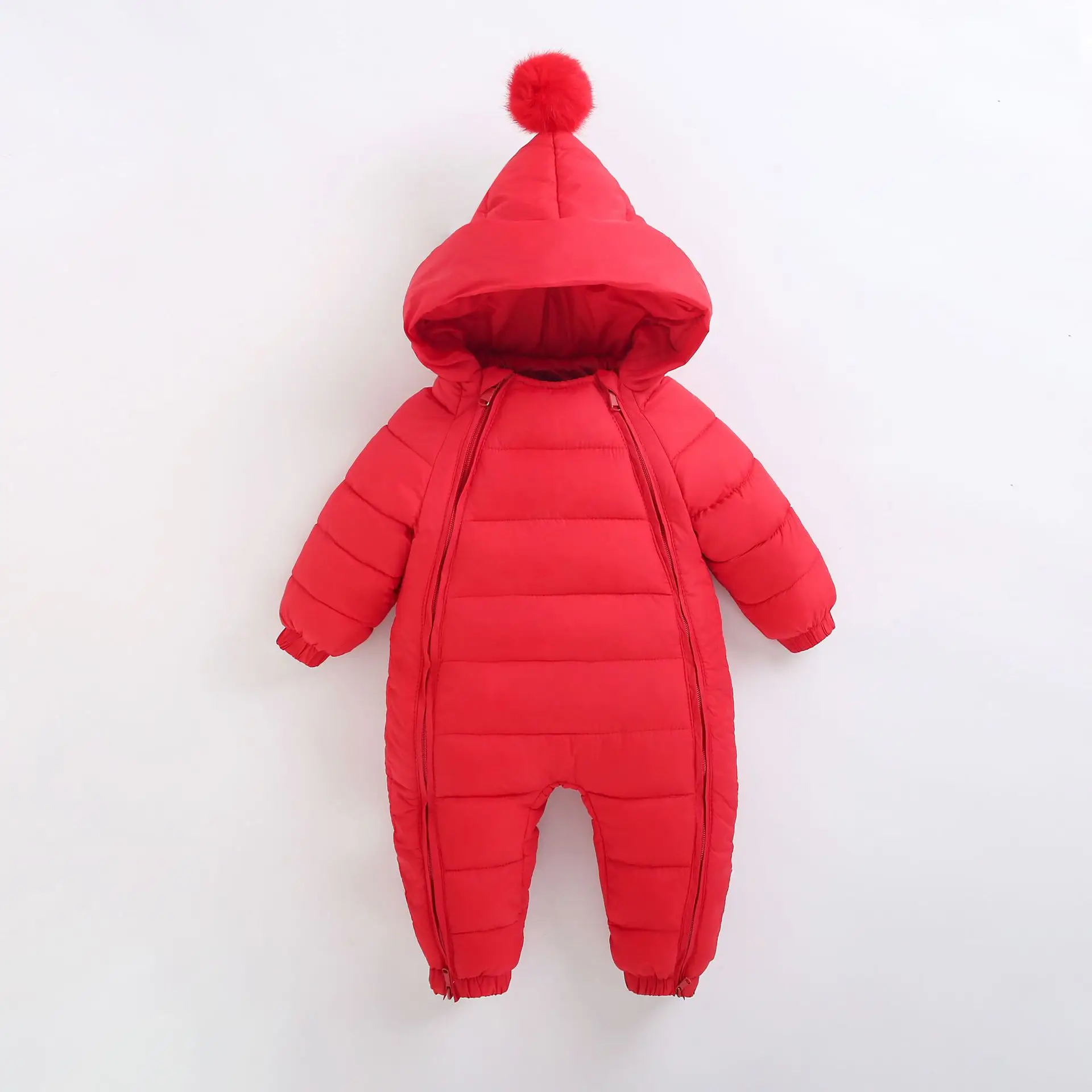 Baby Hooded Puffer Suit Black Winter Toddler - Image 3