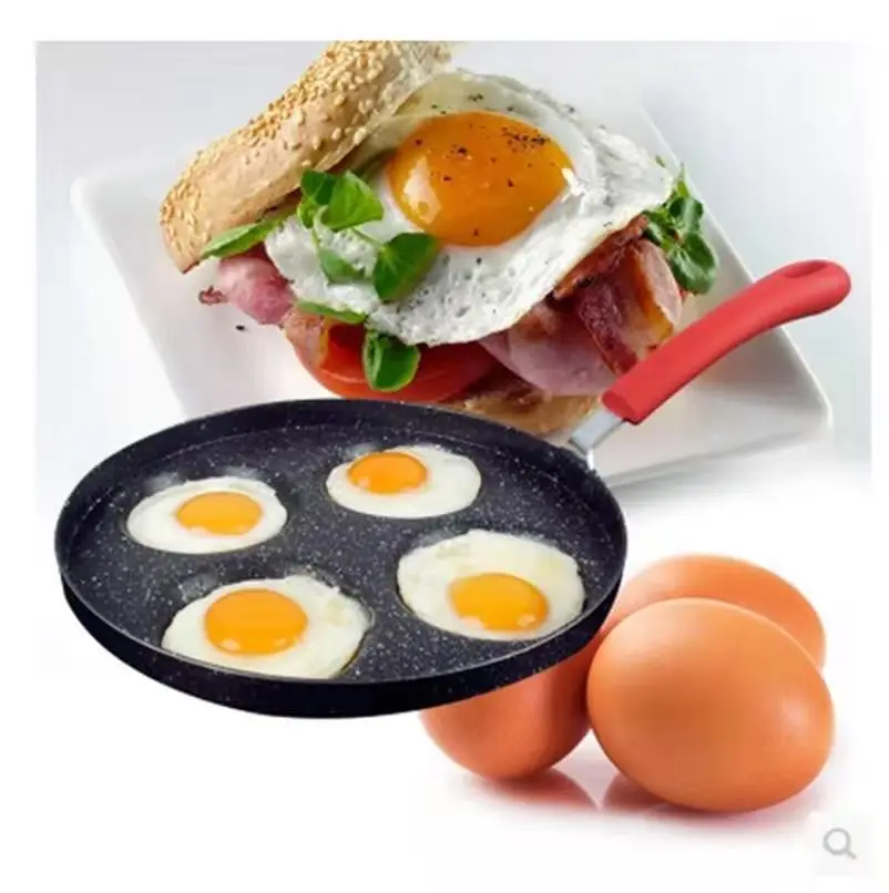 Four-hole fried egg pan for gas
