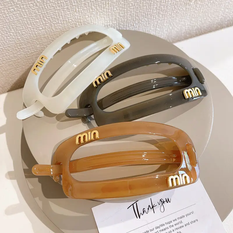 French Style Oval Clamp Hairpin for Women