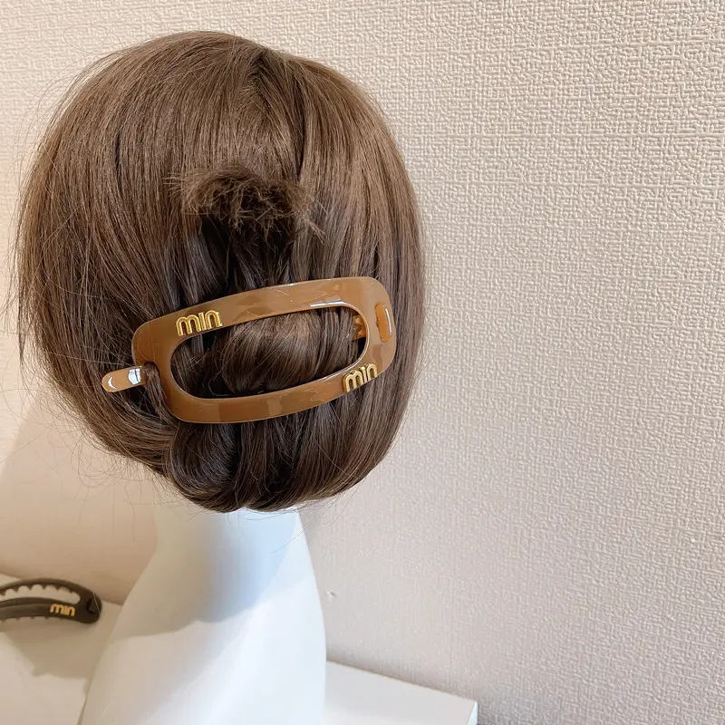 French Style Oval Clamp Hairpin for Women