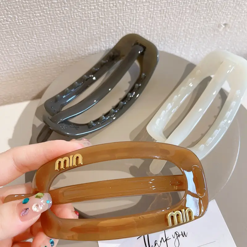 French Style Oval Clamp Hairpin for Women