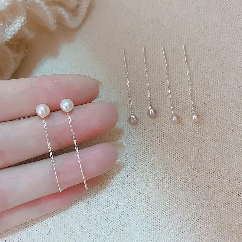 925 Silver Pearl Ear Hooks for Women - Image 2