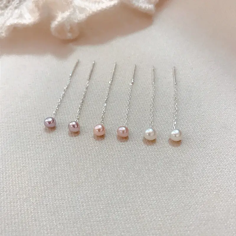 925 Silver Pearl Ear Hooks for Women - Image 4