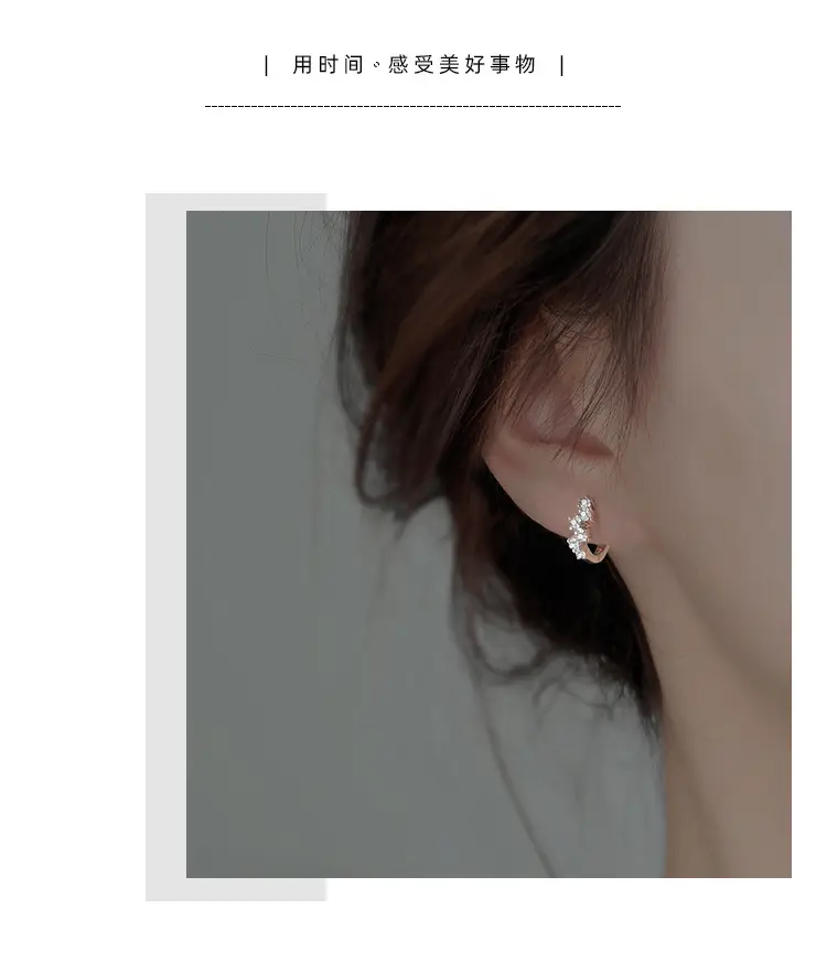 Women's Zircon Ring Earrings 2024 Trendy White Gold — feature 23