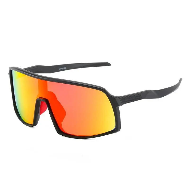 Women Windproof Polarized Cycling Sunglasses Brown Orange - Image 14