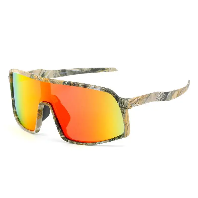 Women Windproof Polarized Cycling Sunglasses Brown Orange - Image 5