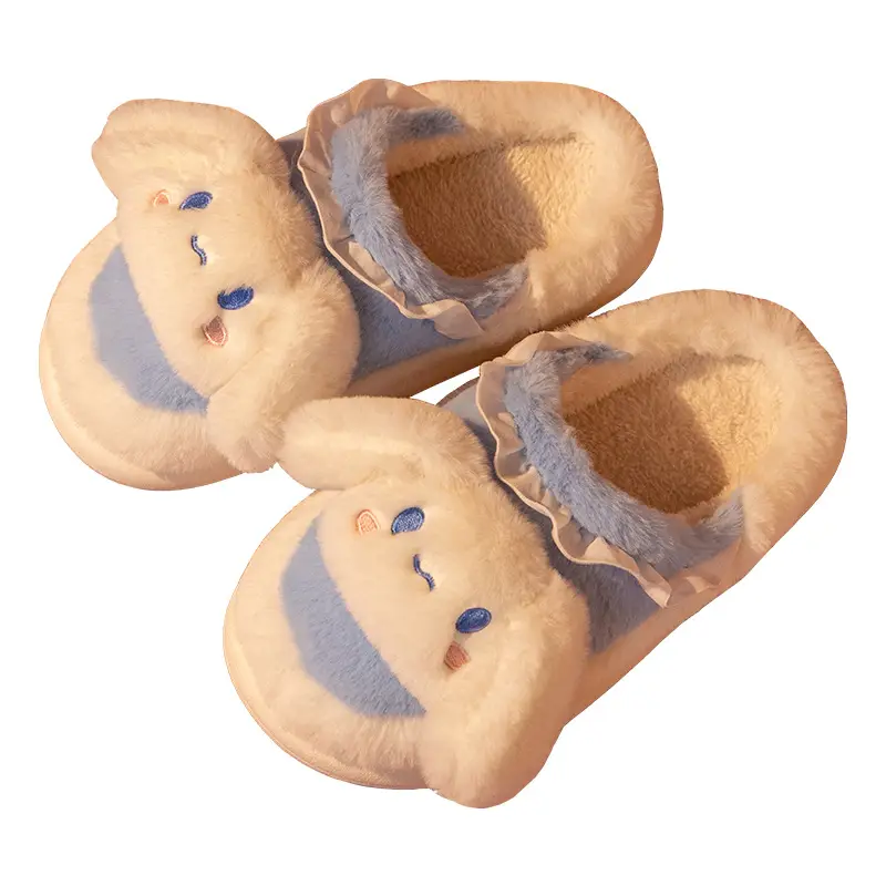 Sanrio Cotton Dog Slippers for Women New Autumn Winter Warm Non-Slip - Image 11