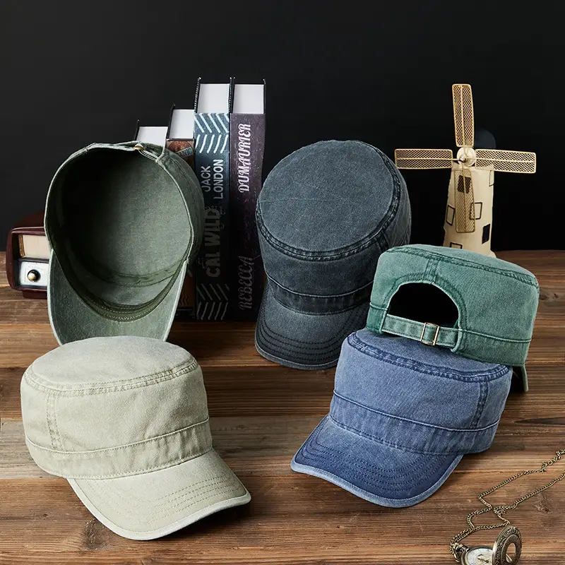 Men's Blue Denim Baseball Cap Retro Large Head - Image 7