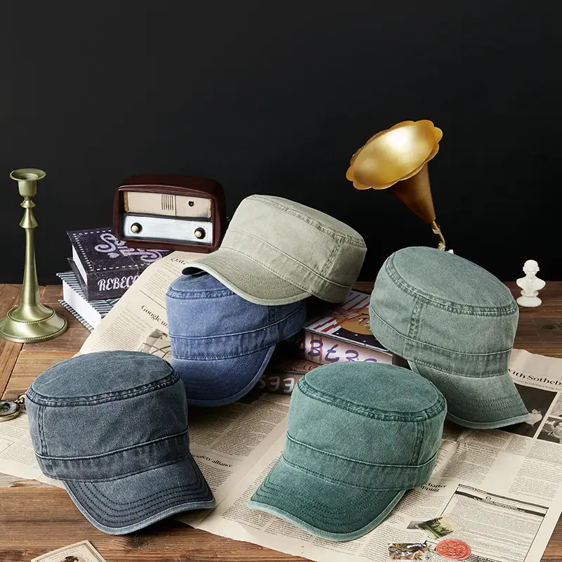 Men's Blue Denim Baseball Cap Retro Large Head - Image 8
