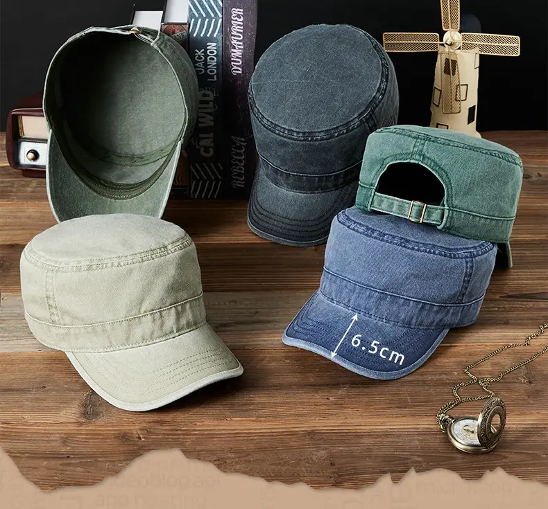 Men's Blue Denim Baseball Cap Retro Large Head — feature 11