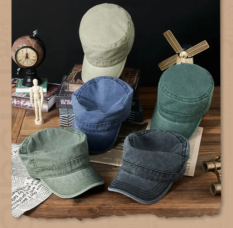 Men's Blue Denim Baseball Cap Retro Large Head — feature 16