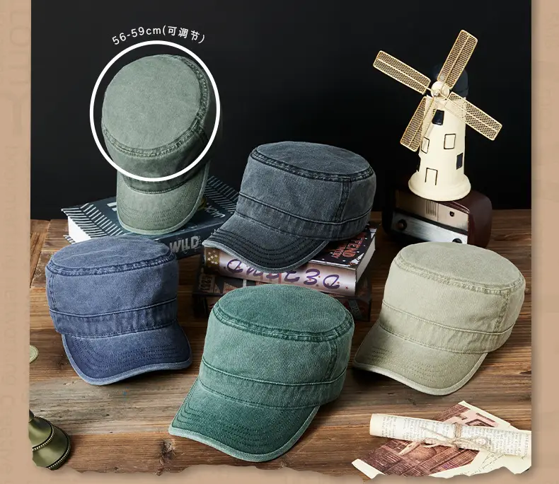 Men's Blue Denim Baseball Cap Retro Large Head — feature 18