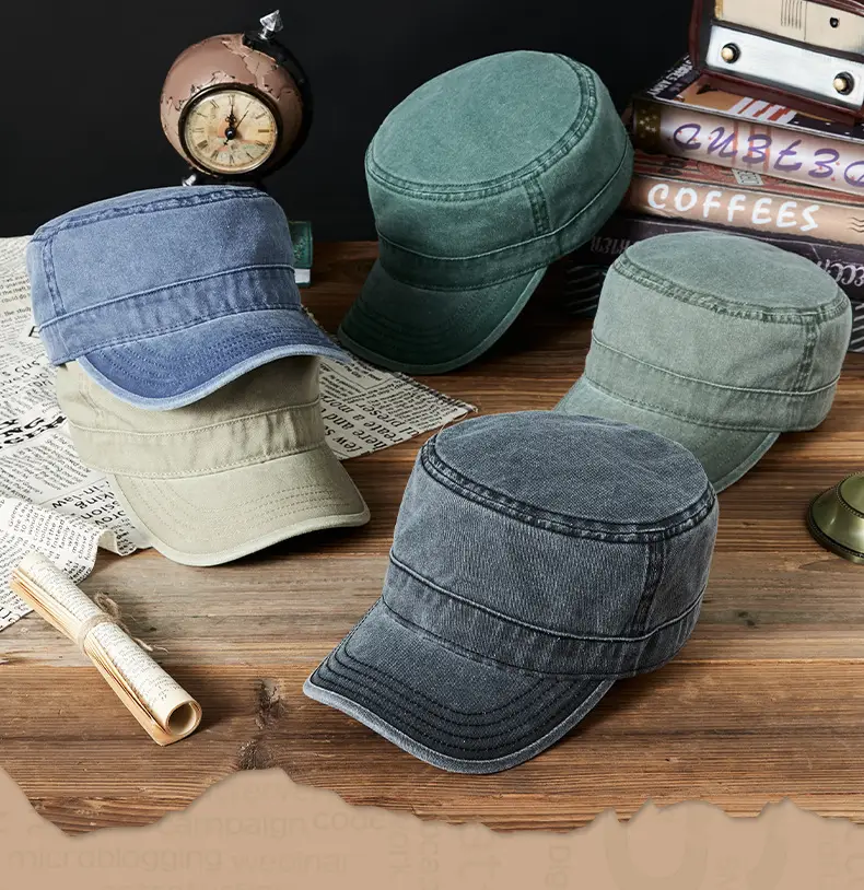 Men's Blue Denim Baseball Cap Retro Large Head — feature 21