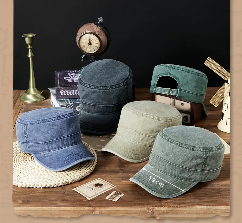Men's Blue Denim Baseball Cap Retro Large Head — feature 8