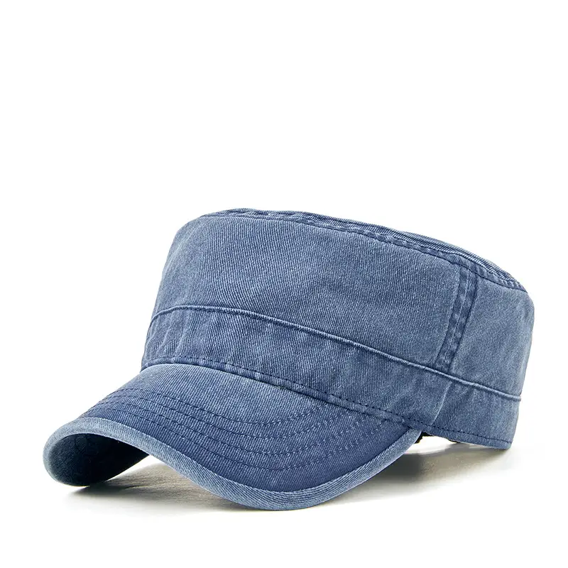 Men's Blue Denim Baseball Cap Retro Large Head - Image 2