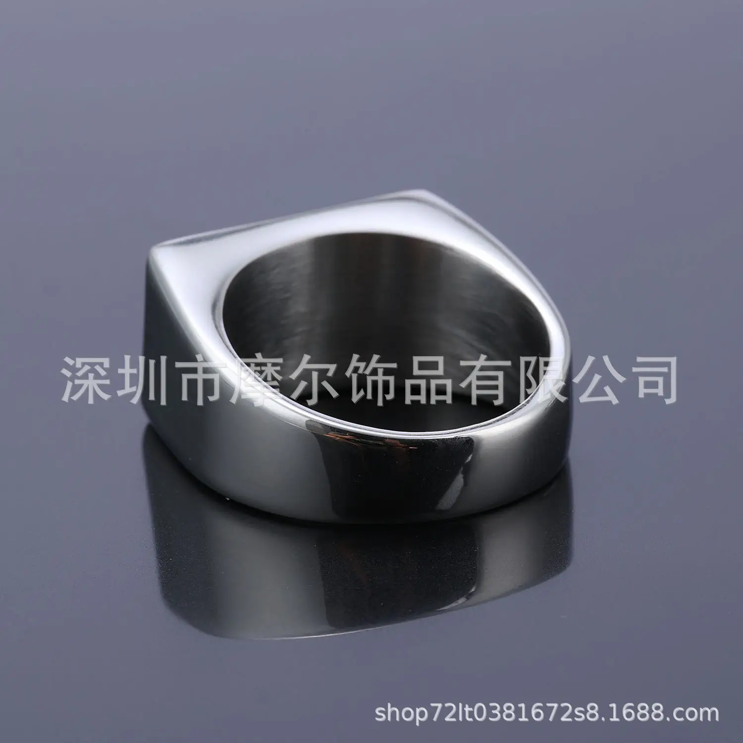 Titanium Steel Men's Pistol Ring Motorcycle Style Fashion Ring — feature 6