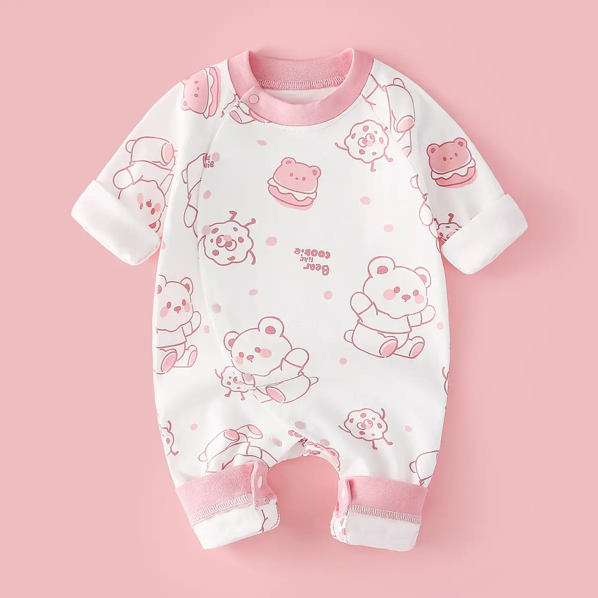 Newborn Lion Print Cotton Pajamas Set - Image 16