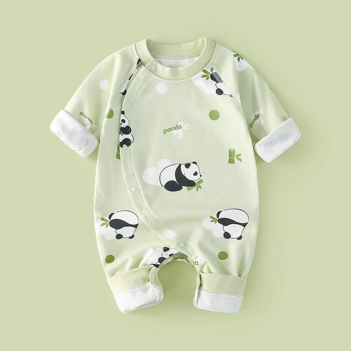 Newborn Lion Print Cotton Pajamas Set - Image 25