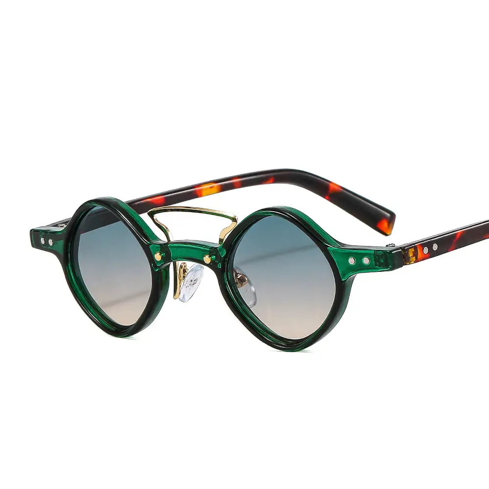 C5 green frame leopard feet green tea