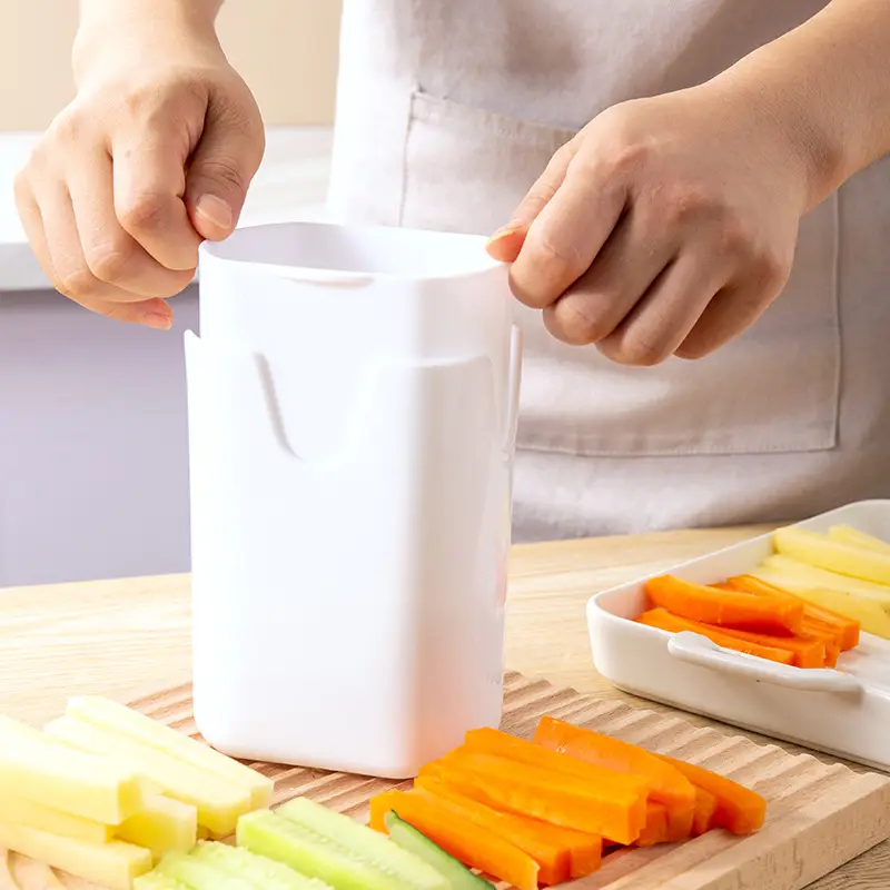 White Press-Type Vegetable Cutter for Cutting Vegetables - Image 4