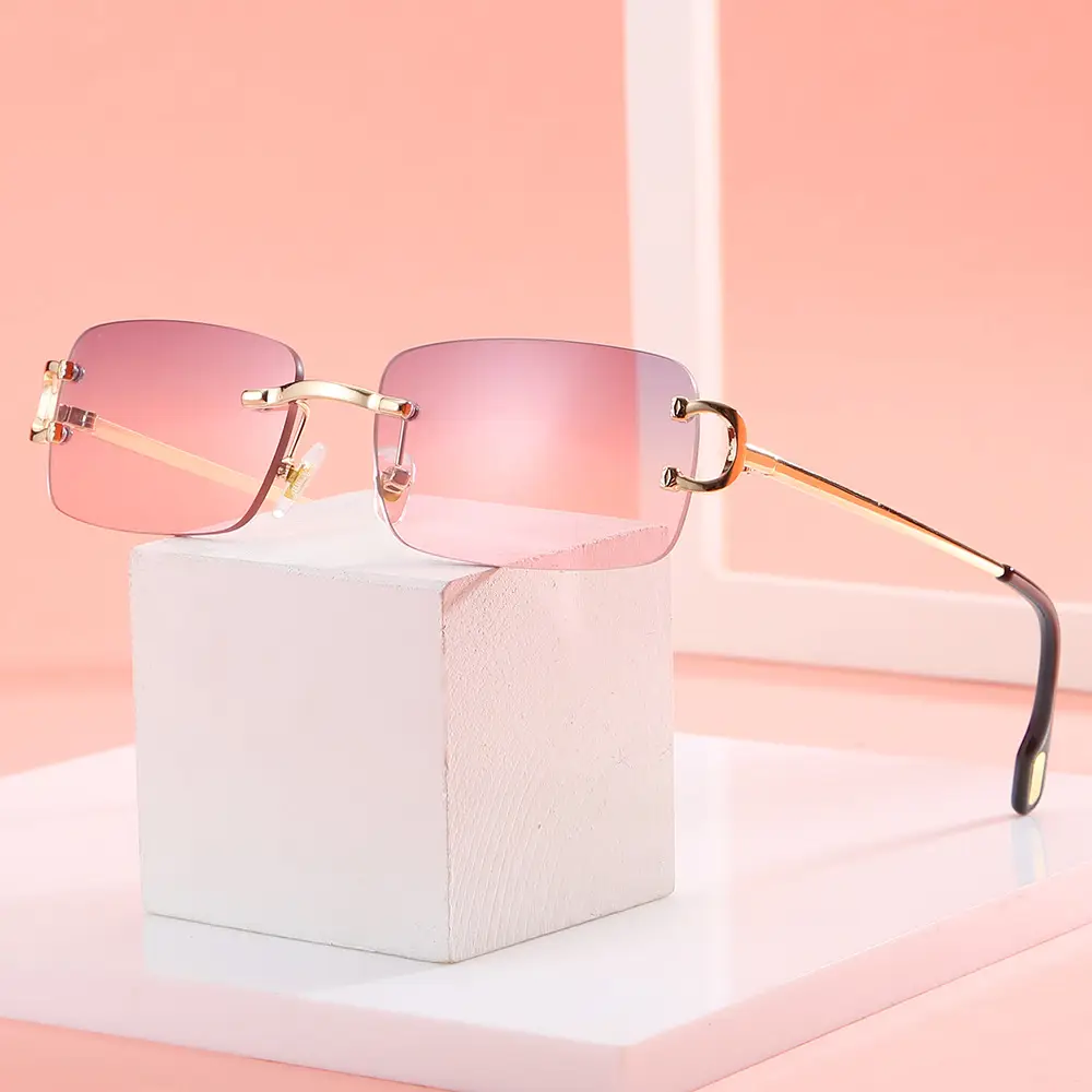 Pink Geometric Sun Glasses Y2K Street Shooting Sports — feature 43