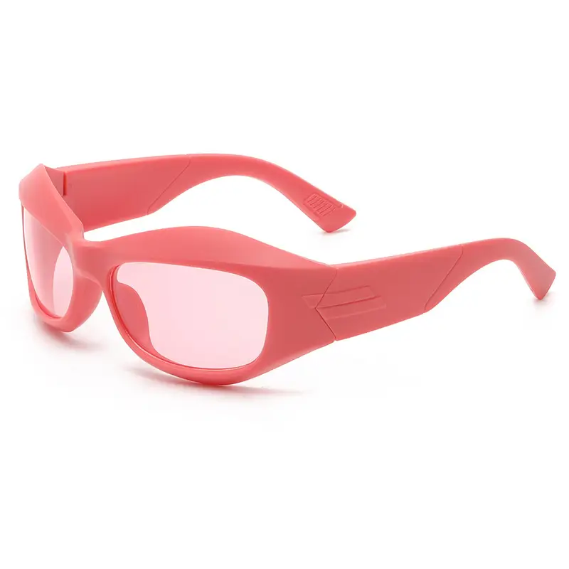 Pink Geometric Sun Glasses Y2K Street Shooting Sports
