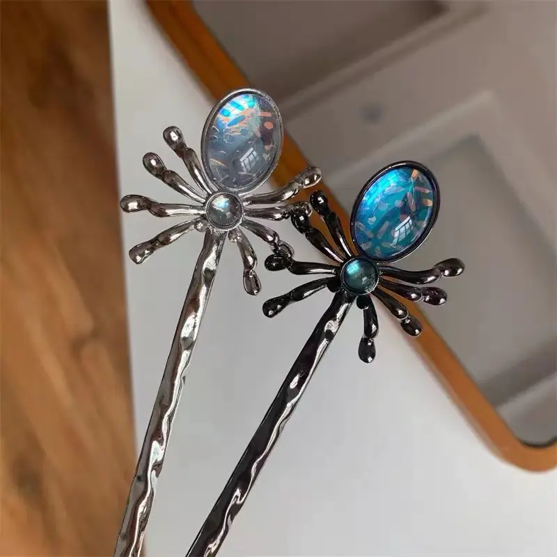 Spider Moonstone Hairpin for Women Cool New Design — feature 2
