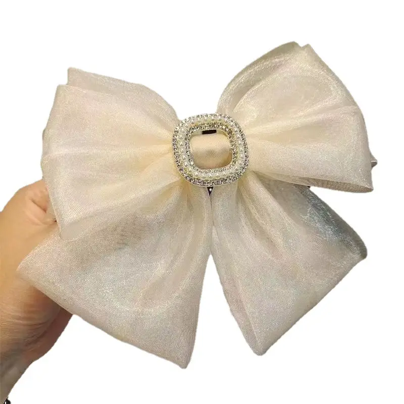 Black Pearl Bow Hairpin for Women - Image 6