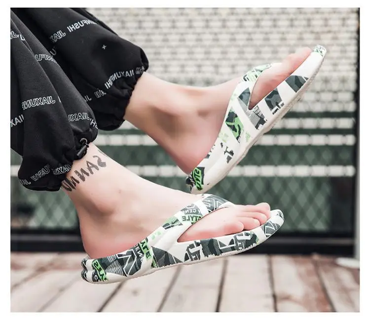 Men's Camo Printed Flip Flops Summer Beach Wear — feature 16