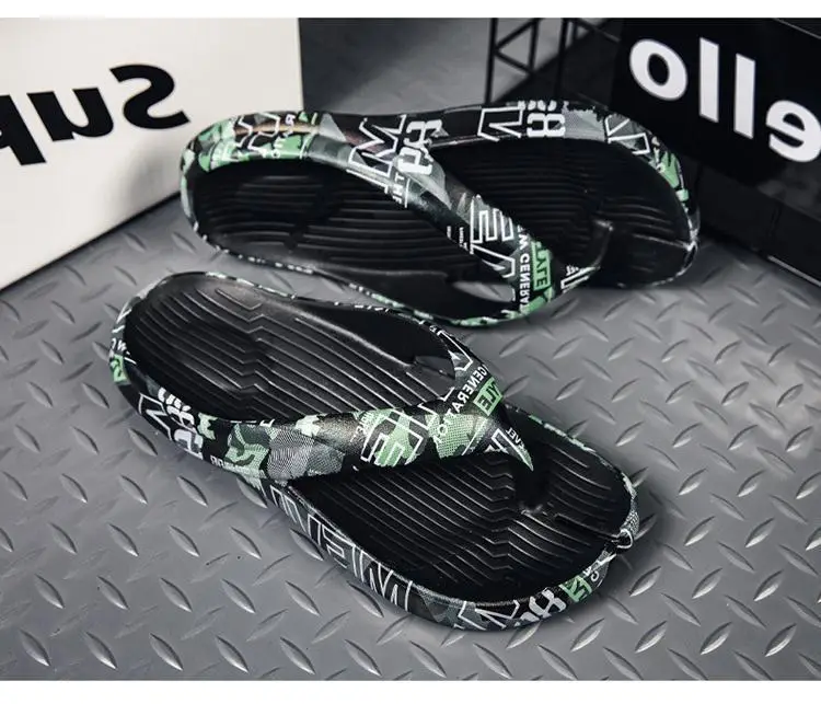 Men's Camo Printed Flip Flops Summer Beach Wear — feature 21