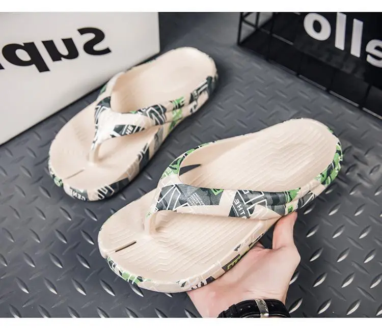 Men's Camo Printed Flip Flops Summer Beach Wear — feature 23