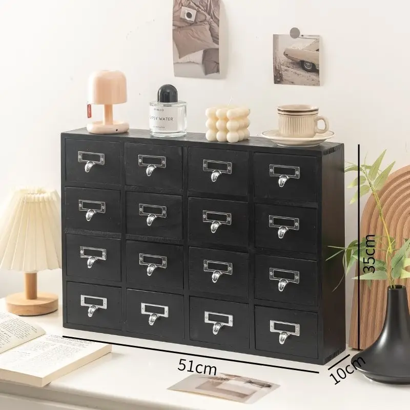 Large Wooden Multi-Layer Desk Storage Cabinet 28x50cm - Image 4