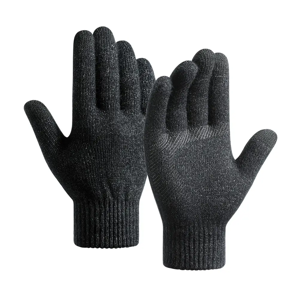 Men's Winter Arctic Fleece Knitted Gloves Warm Non-Slip - Image 7