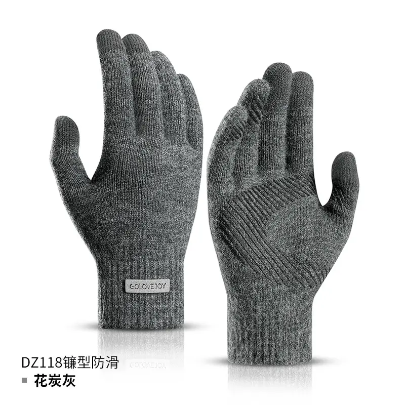 Men's Winter Arctic Fleece Knitted Gloves Warm Non-Slip - Image 2