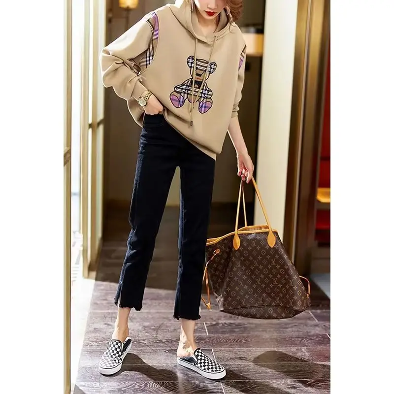 Black High-Waist Stretch Nine-Pants Pants Plus Size Women - Image 4