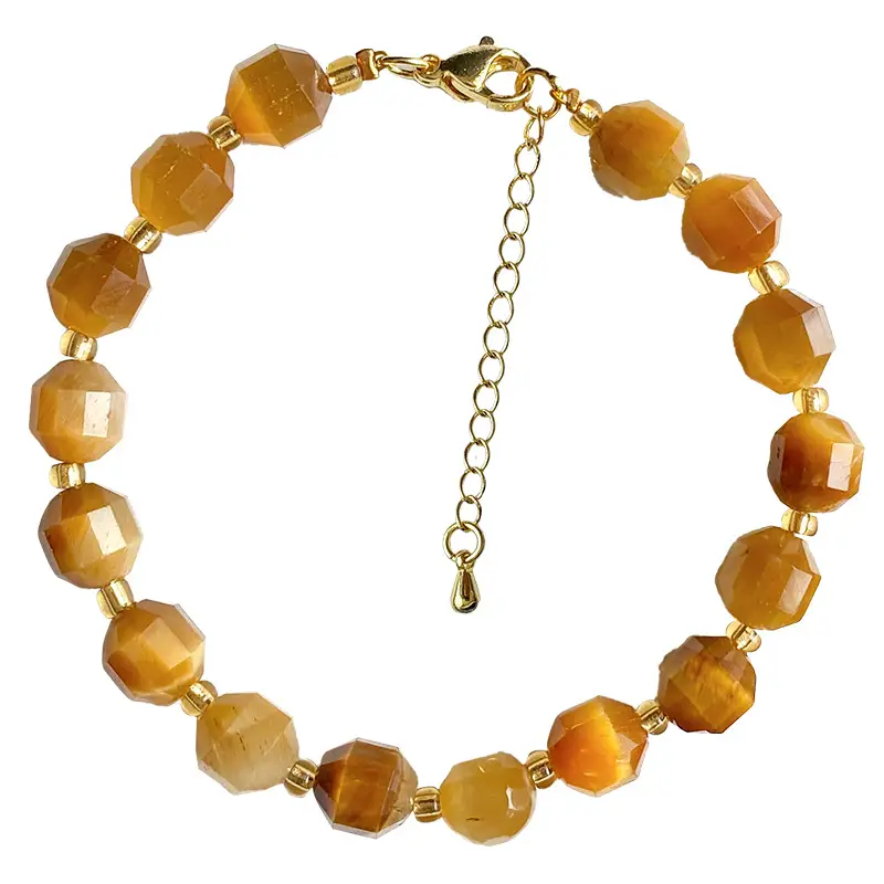 Jingyao Natural Golden Tiger Eye Stone Bracelet - Image 6