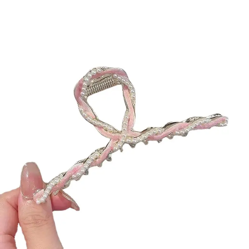 Elegant Pearl Metal Hairpin for Women Summer Large 2022 - Image 8