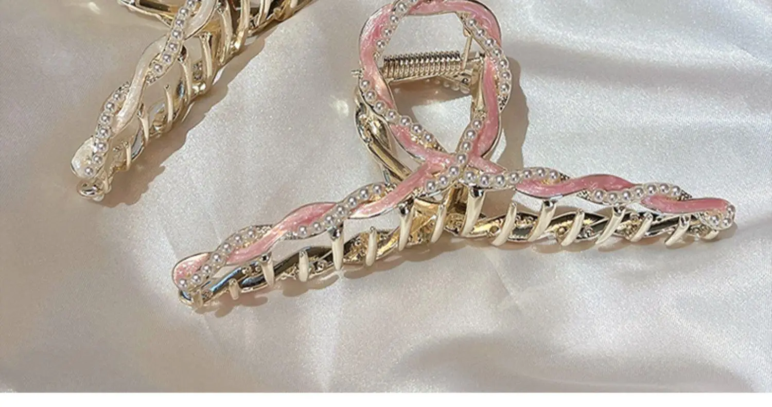 Elegant Pearl Metal Hairpin for Women Summer Large 2022 — feature 14