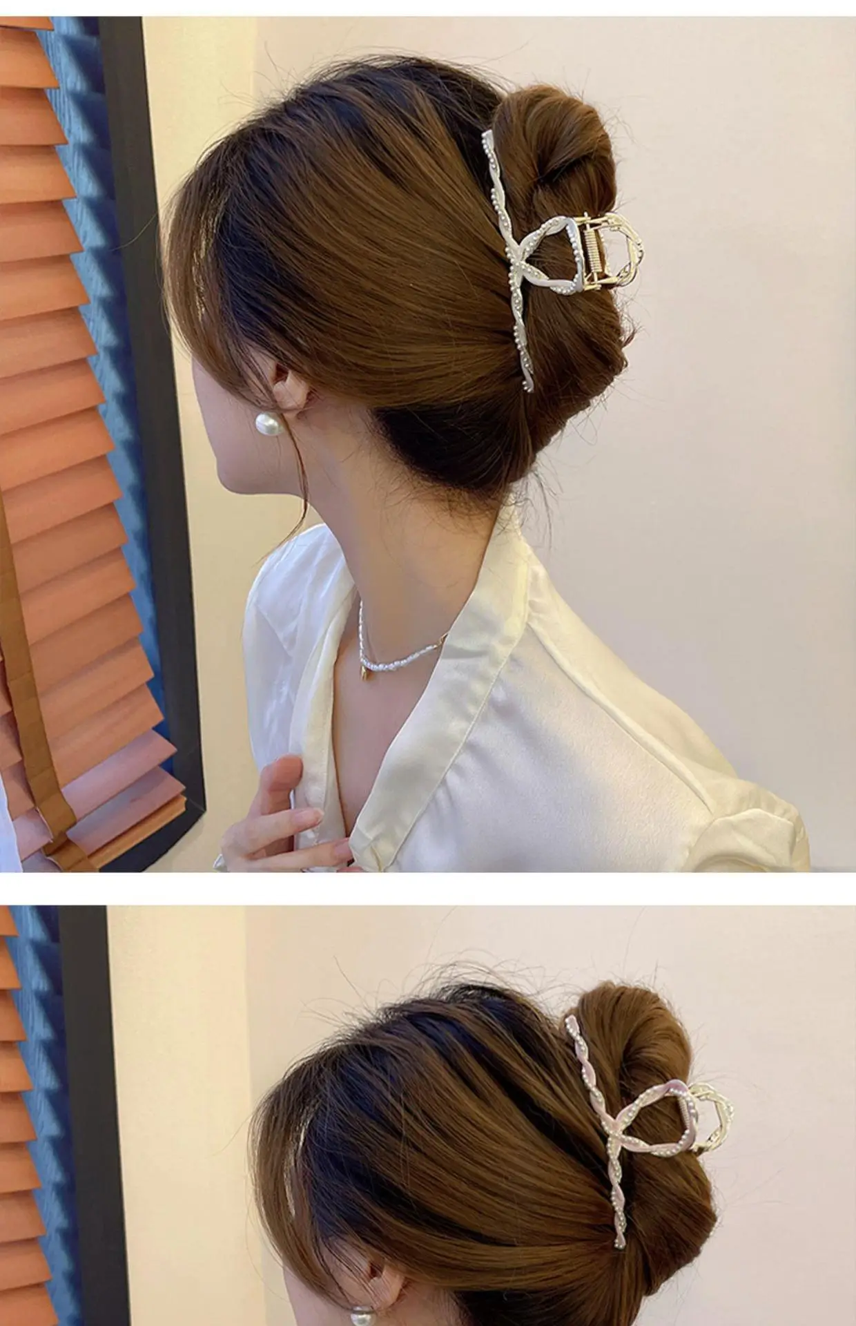 Elegant Pearl Metal Hairpin for Women Summer Large 2022 — feature 15