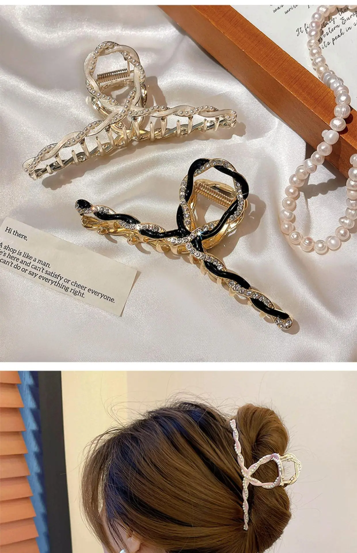 Elegant Pearl Metal Hairpin for Women Summer Large 2022 — feature 19