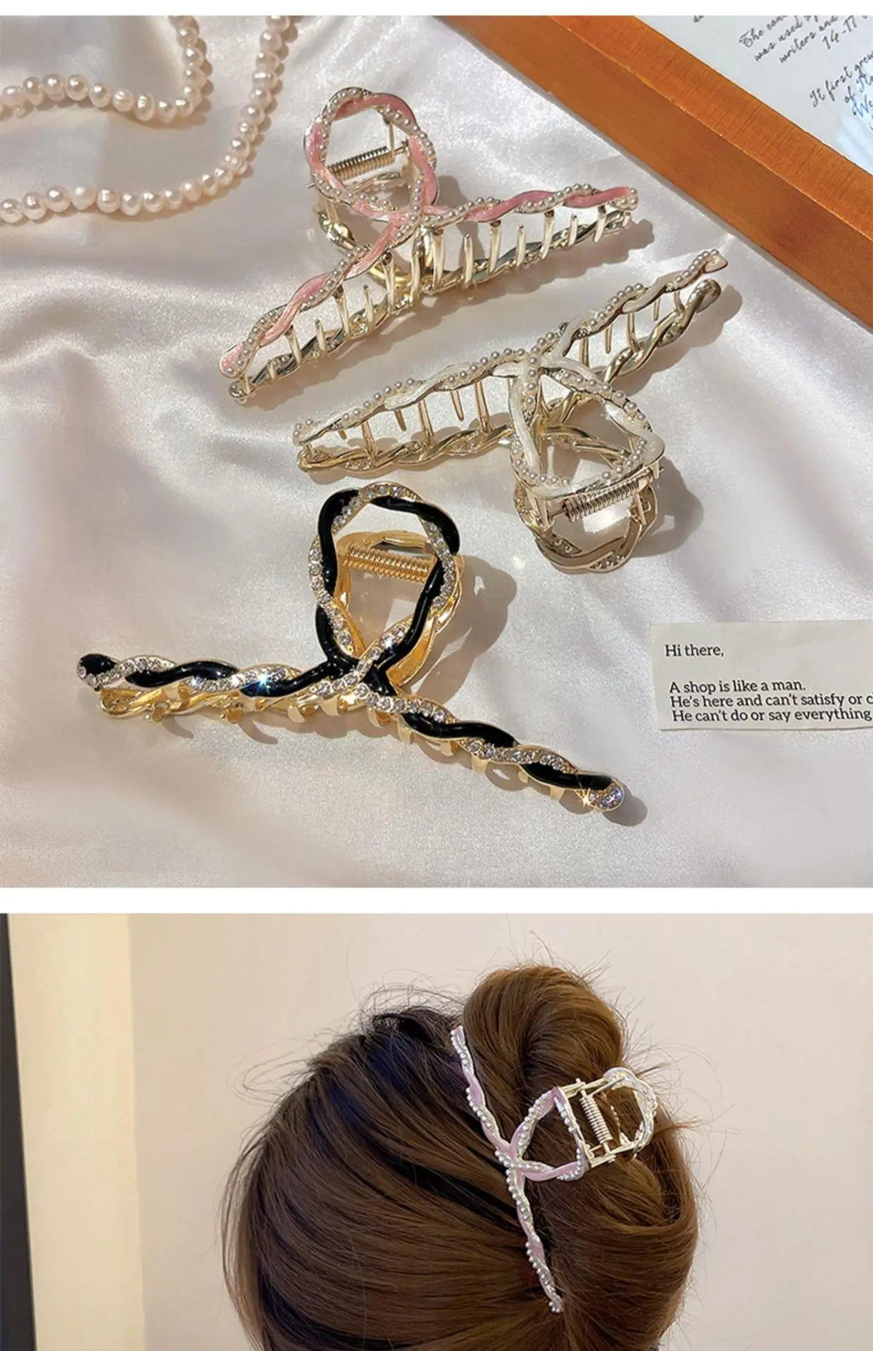 Elegant Pearl Metal Hairpin for Women Summer Large 2022 — feature 21