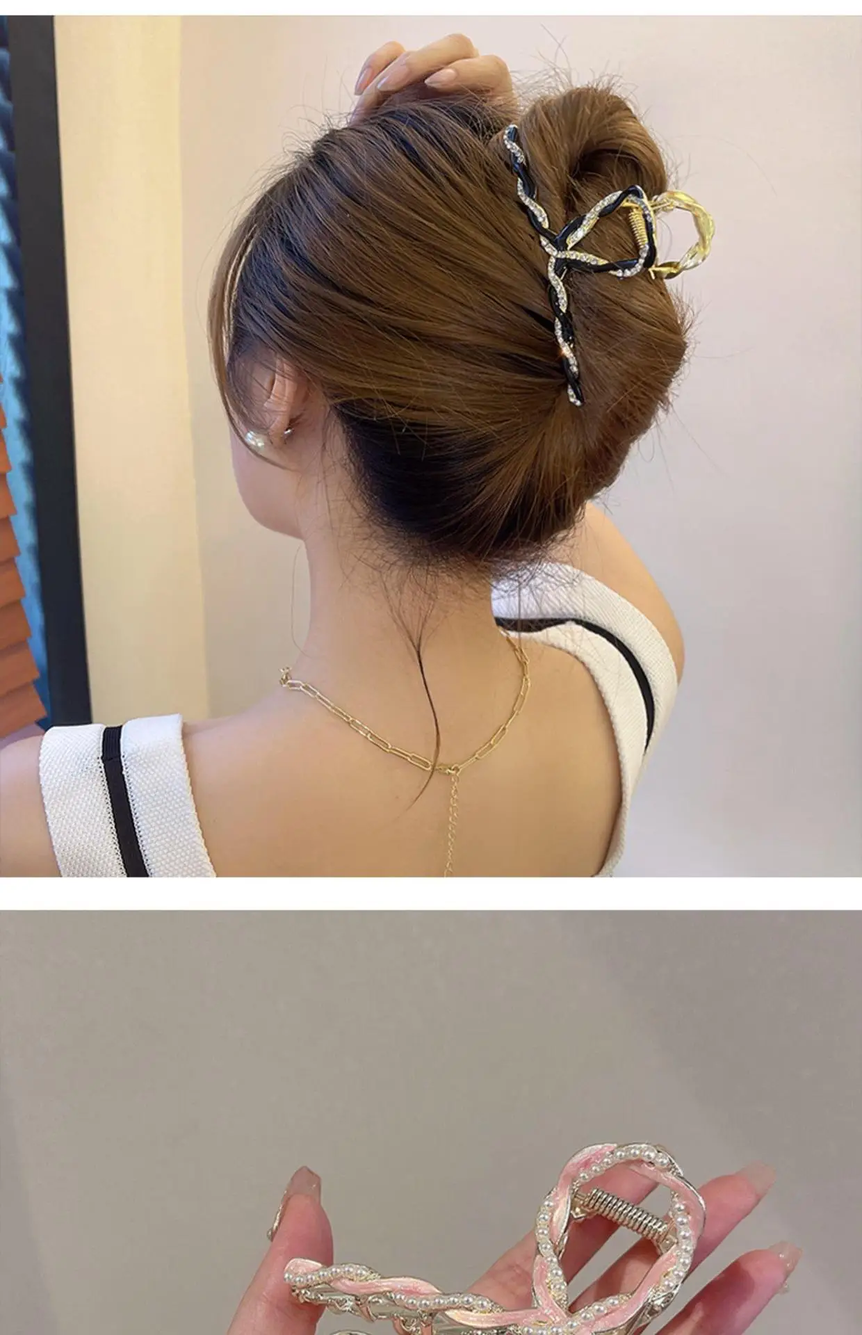 Elegant Pearl Metal Hairpin for Women Summer Large 2022 — feature 9
