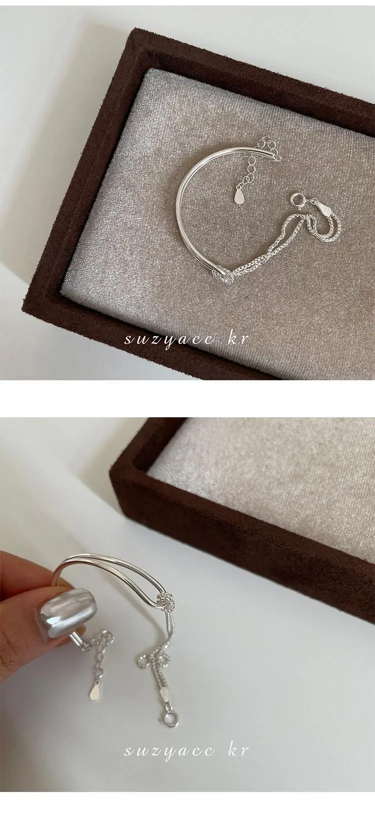 S925 Silver Geometric Knot Bracelet for Women — feature 40